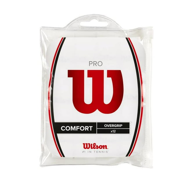 Overgrip Wilson Pro Comfort, paquete de 12, color blanco