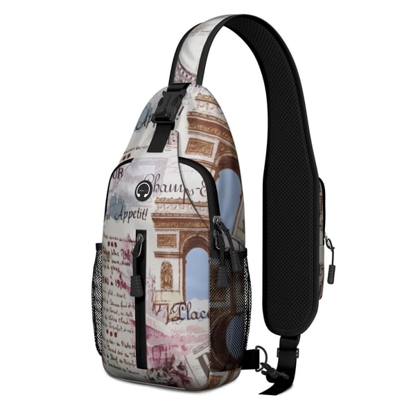 Sac à Bandoulière de Voyage Vintage Paris pour Femmes, Sac à Dos Bandoulière de Vol en Avion, Sac de Jour Léger pour Voyage de Vacances