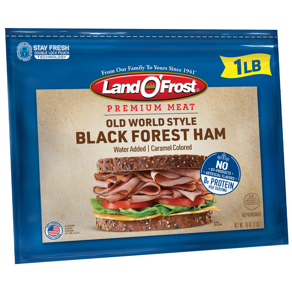 Land O' Frost Premium Meat, Sandwich Sliced Deli Lunch Meat, Black Forest Ham, 1 lb