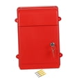 thumbnail image 1 of Caja de recolección de buzón de buzón montada en la pared casa con bloqueo de llave y llave de llave para la votación de revistas residenciales al Rojo, 1 of 8