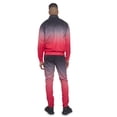 thumbnail image 5 of Men's 2 Piece Full Zip Jacket Sweatpants Ombre Gradient Colored Track Suit Set ST579 - Red - Medium, 5 of 7