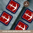 thumbnail image 6 of 3dRose, Red White and Blue Nautical Anchor Design, set of 4 Coasters - Soft, 6 of 7