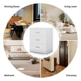 thumbnail image 6 of SESSLIFE Nightstand with 3 Drawers, Modern End Side Table, Nightstand Storage Cabinet for Bedroom, Living Room, White, 6 of 8