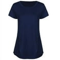 thumbnail image 2 of Anbech Women Button Tshirt Short Sleeves Summer Casual Tee Tops, 2 of 3