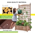 thumbnail image 6 of VIVOHOME Wood Planter Raised Bed with Trellis, 48 Inch Height Free-Standing Planter for Garden Yard 1 pack, 6 of 7