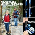 thumbnail image 2 of 2Pcs Aluminum 5 Sections Collapsible Ultralight Travel Trekking Hiking Pole for Men and Women (Fits 5.7' - 6.5'), 2 of 13