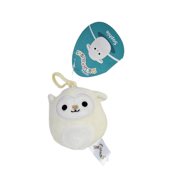 Squishmallows Official Kellytoys Plush 3.5 Inch Sophie the White Lamb Clip-On Ultimate Soft Stuffed Toy