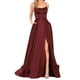 thumbnail image 3 of Vestidos de invitada de boda Prolriy para mujeres, vestidos de fiesta para damas, largos, elegantes, sin espalda, vestidos largos de satén con abertura lateral y espagueti, vestido de fiesta de noche, 3 of 8