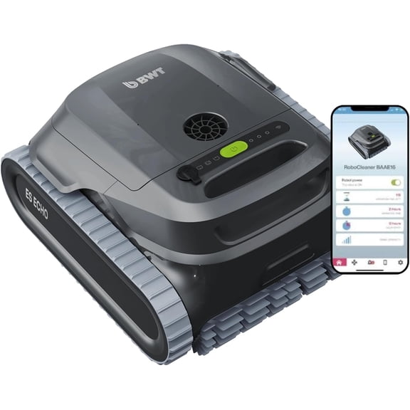 BWT ES Echo Cordless Robotic Pool Cleaner, Cleans Floor, Walls & Waterline, Up to 3-Hour Runtime, 4,000 GPH Suction, for Above-Ground & In-Ground Pools