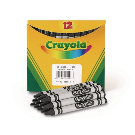 Crayola Bulk Crayons, 12 Count, Black