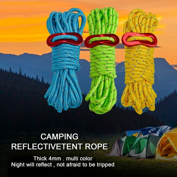 Snorda Outdoor Camping Tent Rope 4mm Thick Reflective Rope Draw