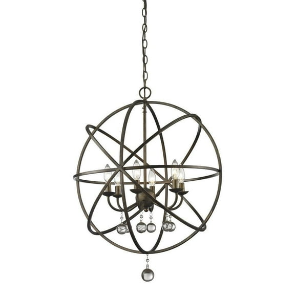 6 Light Pendant in Whimsical Style 24 inches Wide By 29.5 inches High-Golden Bronze Finish Bailey Street Home 372-Bel-1776893