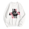 thumbnail image 4 of PENGXIANG Sweat-Shirt de Mode pour Femmes Pull Col Rond Lettre Imprimée à Manches Longues à Capuche, 4 of 4
