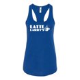 thumbnail image 2 of Latte Larry's California Coffee Shop Logo Pop Culture Ladies Racerback Tank Top, Royal, Small, 2 of 4