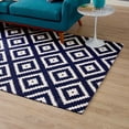 thumbnail image 6 of Modway Alika Abstract Diamond Trellis 8x10 Area Rug in Ivory and Navy, 6 of 7