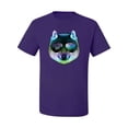 thumbnail image 2 of Wild Bobby, Funny Wolf on Sunglasses, Animal Lover, Men Graphic Tees, Purple, X-Large, 2 of 3