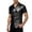 Black, variant on Men's Sequin Dress Shirt 70s Disco Sparkle Party Short Sleeve Button Down Shirts