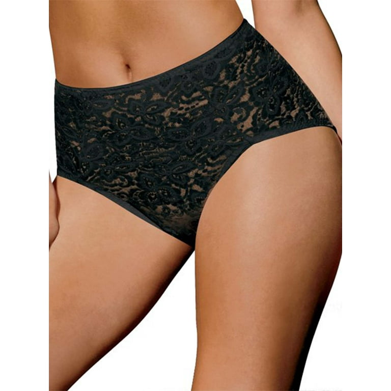 Bali Lace 'N Smooth® Shaping Brief Black 2XL Women's 