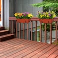 thumbnail image 3 of OYEAL 6-Pack Window Box Planters with Adjustable Brackets, Plastic Red & Black Deck Planters for Windowsill, Porch, Garden Balcony, 3 of 7