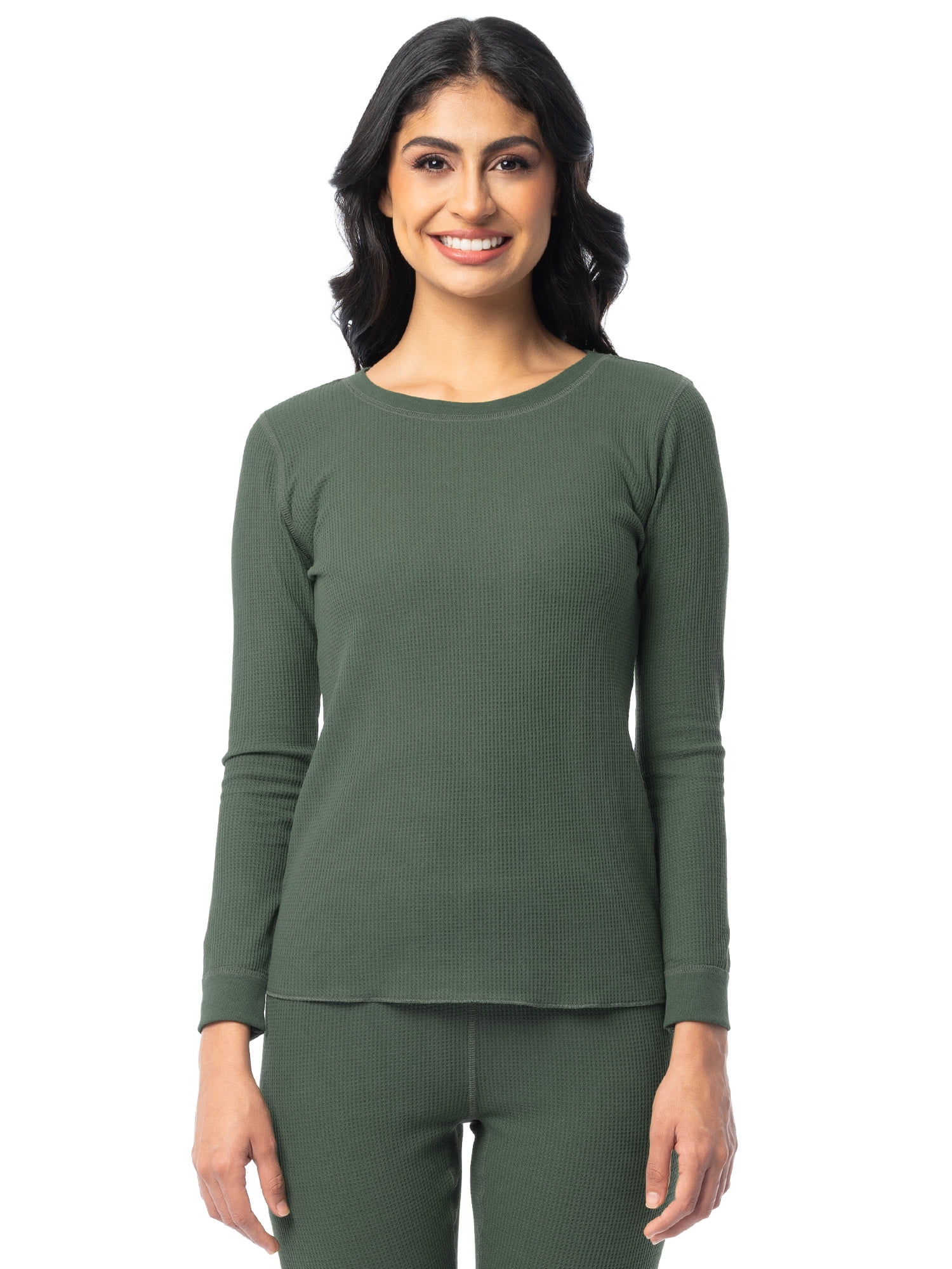Fruit of the Loom Women's Recycled Waffle Thermal Top 2PK, Sizes XS-4XL