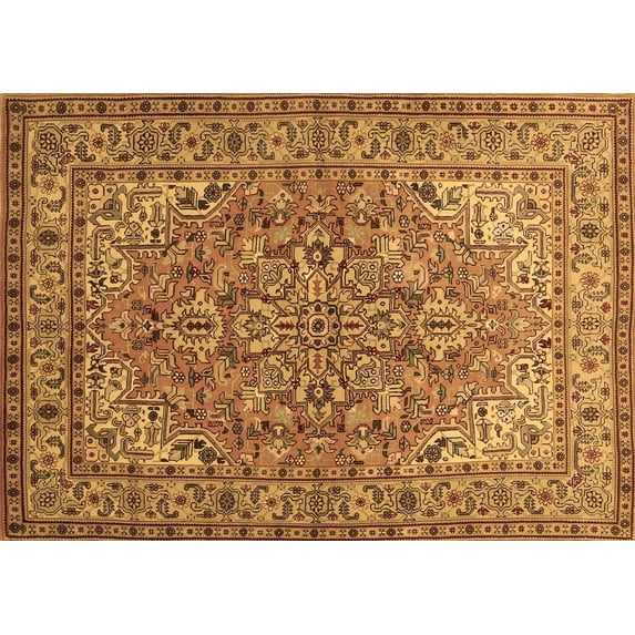Ahgly Company Indoor Rectangle Persian Brown Traditional Area Rugs, 7' x 9'