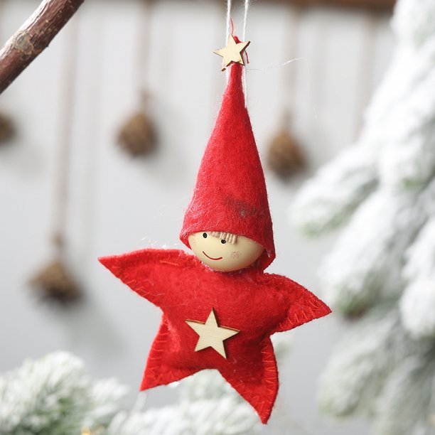1Pcs Lovely Faceless Doll Santa Claus Christmas Tree Pendants Hanging Ornaments New Year Xmas Decor Home Party Kids Gift Navidad
