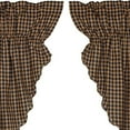 thumbnail image 2 of Navy Check Scalloped Prairie Curtains, 2 of 3