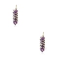 thumbnail image 1 of yingyy Wire Wrapped Charm Hanging Pendant Colorful Exquisite Crystal Crafting Necklace Keychains Earrings Accessories Amethyst 2Set, 1 of 6