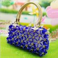 thumbnail image 2 of Kit de bolso hecho a mano Hugo Azul con hilo de aguja mango dorado para hacer bolsas, 2 of 10
