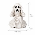 thumbnail image 4 of Halloween Ghost Figurine - Ghost Statue, Spooky Sculpture Decoration,Halloween Creative Ornaments with Funny Face Expression for Fall Home Fireplace Garden Indoor Kitchen Party Porch,3.14x3.14x3.93in, 4 of 8