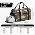 thumbnail image 5 of Camo Mens Gym Tote Duffle Bag with Wet Pocket & Shoe Compartment, Travel Duffel Bag Overnight Weekender Hospital Tote Girls Workout Carry on Bag with Luggage Sleeve, 5 of 6