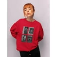 thumbnail image 2 of Modern Trendy Techno Prints Sweatshirt Women -Image by Shutterstock, Female Medium, 2 of 4