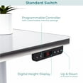 thumbnail image 2 of Versadesk Powerlift Electric Standing Desk - Split-Level, Height Adjustable Sit-to-Stand, Dual Motor & Memory for Home & Office | Maple, ( 48 x 30 ), 2 of 7