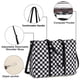 thumbnail image 4 of Bolsa de tela BTOOP para portátil de 15,6 pulgadas, lona, blanco y negro, a cuadros, 4 of 8