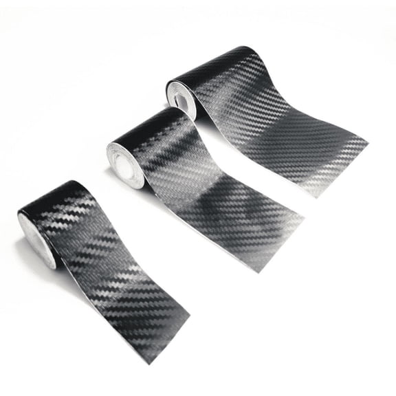 Gseagtia 3D Carbon Fiber Black Vinyl Wrap Kit Automotive DIY Wrap Film Tape Roll for Universal Vehicles(3cmX5m)