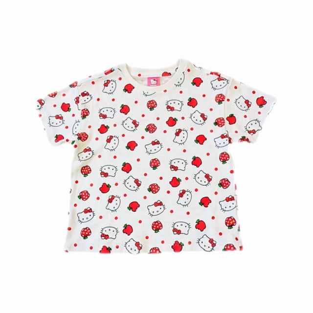 Playera Infantil Estampada Hello Kitty Talla 10 Blanco