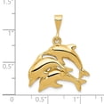 thumbnail image 3 of Real 14kt Yellow Gold Dolphin Charm Pendant; for Adults and Teens; for Women and Men, 3 of 3