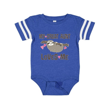 

Inktastic My Great Aunt Loves Me Sloth Girls Baby Bodysuit