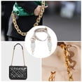 thumbnail image 4 of Unique Bargains 1 Pc Floral Pattern Light Gold Tone Hook Handbag Strap for Dating White Nylon PU, 4 of 4