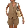 thumbnail image 1 of Conjunto Coordinado PRETTYGARDEN Chaleco sin Mangas y Shorts XS, 1 of 7