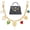 Heart Charm, variant on Fruit Bag Charm Chain for Women Cherry Heart Keychain Bag Extender Chain Fruit Cherry Purse Charm Handle Chains