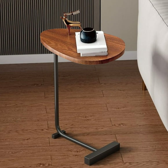 Couch Side Tables That Slide Under, Snack Side Tables C Shaped End Table For Couch C Shaped Side Table Wood Grain Small Bedside Tables For Sofa, Hotel, Living Room,