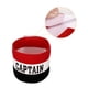 thumbnail image 4 of Brazalete elástico de capitán Uxcell para entrenamiento de equipo de fútbol, paquete de 4 en negro, blanco y rojo, 4 of 5