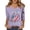 Purple, variant on CIENVNSTG Women's 3/4 Length Sleeve V-Neck T-Shirts 250 Years 1776-2026 USA Flag Print Loose Fit Lightweight Tees for Patriotic Events Independence Day Summer Wear Red XXXL