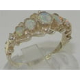 thumbnail image 2 of LBG 925 Sterling Silver Natural Opal Womens Band Ring - Size 5, 2 of 5