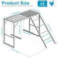 thumbnail image 4 of Chicken Perch with Swing Set, Roosting Bars for Chickens in Coop for Pet Chickens' Health and Happiness, Metal Chicken Toys Accessories for Backyard Farms, Light Gray, 4 of 7