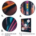 thumbnail image 3 of Designart Futuristic New York City Neon II Canvas Wall Art, 3 of 5