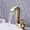 Brushed Gold, variant on SOKNARKU Bathroom Sink Basin Waterfall Faucet Brass Deck Mount Single Hole Single Handle Cold And Hot Mixed Modern Creative Design Tap Including Two US Standard 3/8 Hoses Polished Chrome