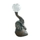 thumbnail image 5 of Estatua de jardín con luz solar, decoración exterior, figura de elefante de resina artesanal Bronce, 5 of 9