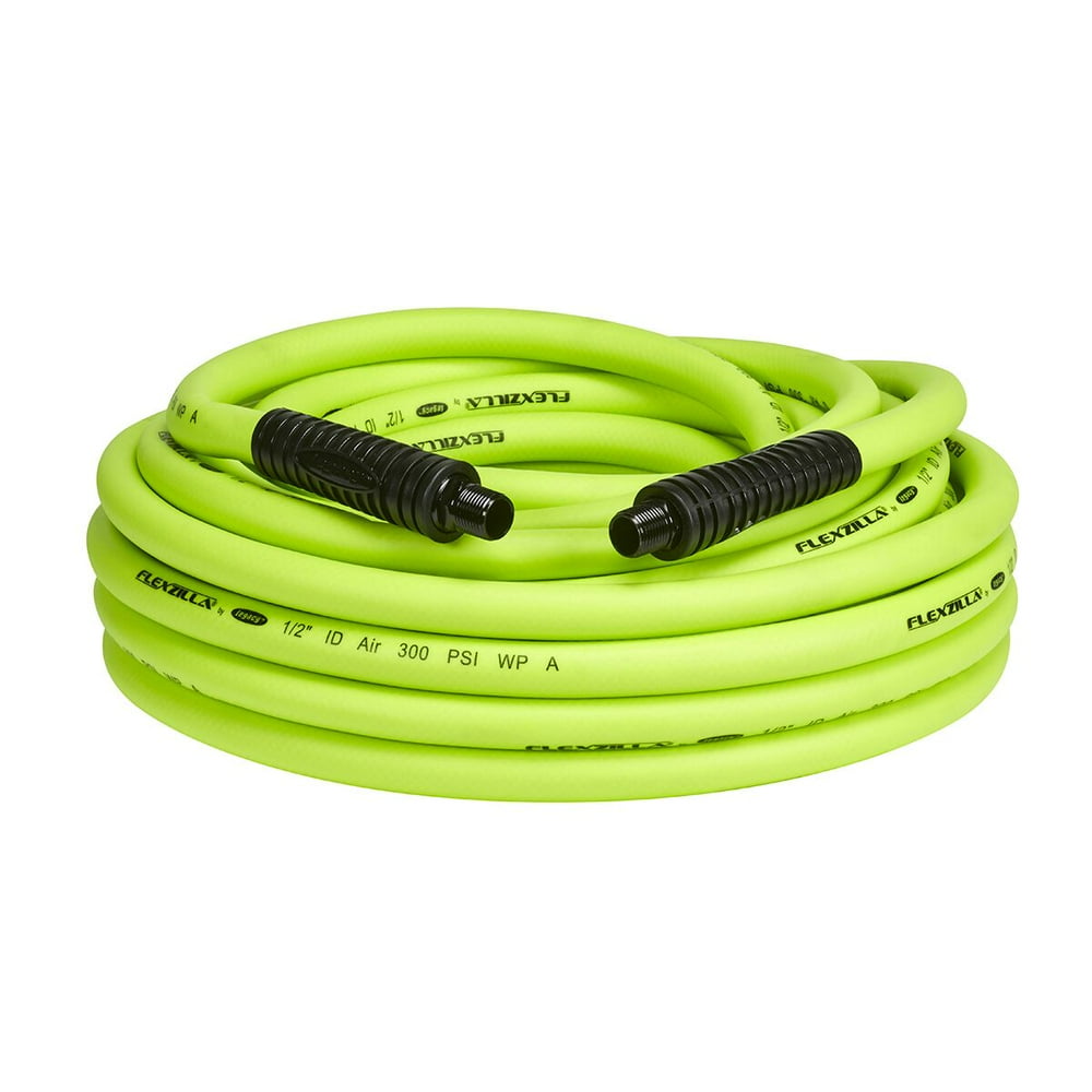 Flexzilla® Air Hose, 1/2" x 50', 1/2" MNPT Fittings, Flexible Hybrid